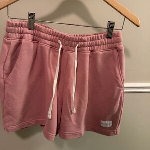 Hollister Pink Fleece Drawstring Lounge Shorts XS
